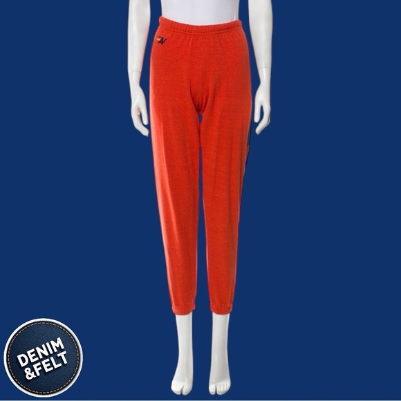 Aviator Nation Unisex Bolt Print Sweatpants/Joggers | Orange w/ Blue Bolt | EUC! - Picture 3 of 13